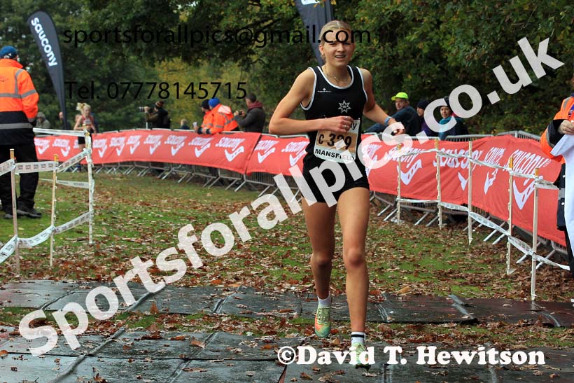 Womens Under-17s, 2022 National Cross Country Relays, Berry Hill Park, Mansfield.  Photo: David T. Hewitson/Sports for All Pics